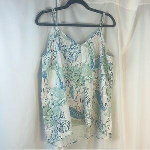 ✨5/$15 NWOT Tecrew Leaf Nature Top Blouse size L